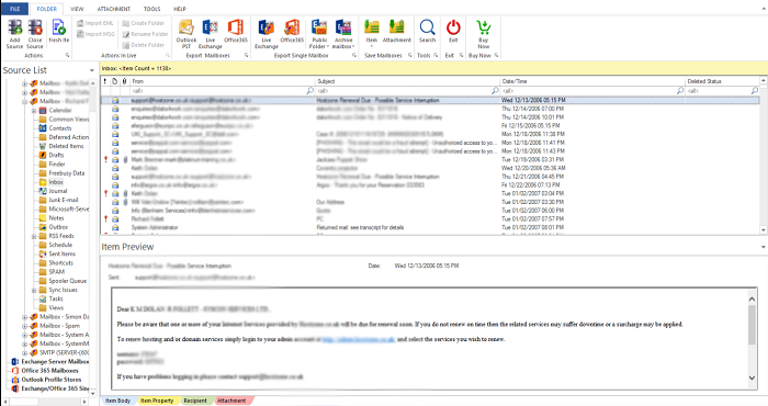 GainTools EDB to PST Converter for Windo screenshot