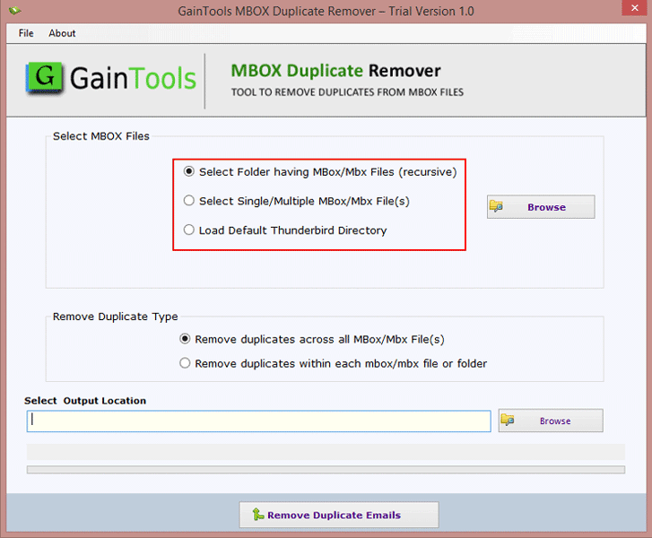 GainTools MBOX Duplicate Remover Windows 11 download