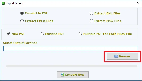 select output location