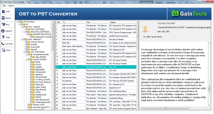 GainTools Free OST to PST Converter screenshot