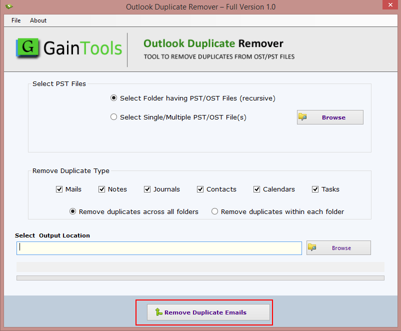 choose output destination