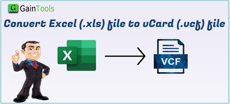 How to Convert Excel (.xls) file to vCard (.vcf) file without software?