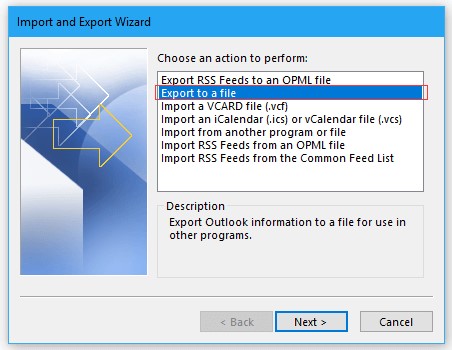 export file