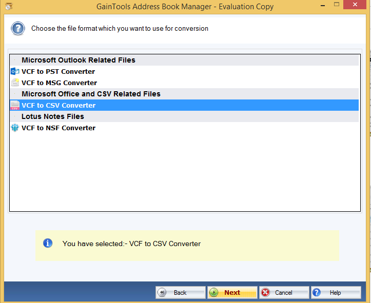 vcf to excel