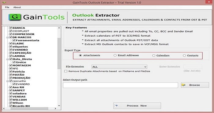 select-items-export-outlook