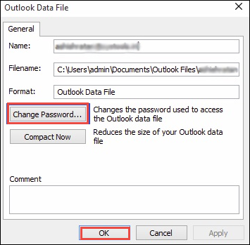 change password option