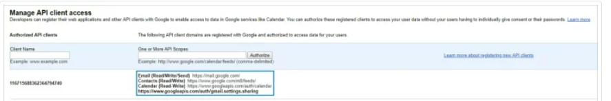 click authorize button
