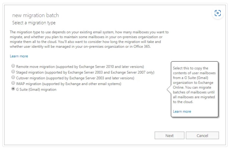 pick GSuite migration