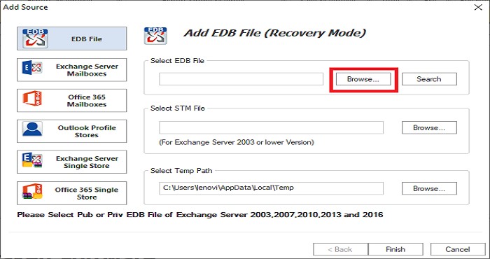 Exchange to outlook converter