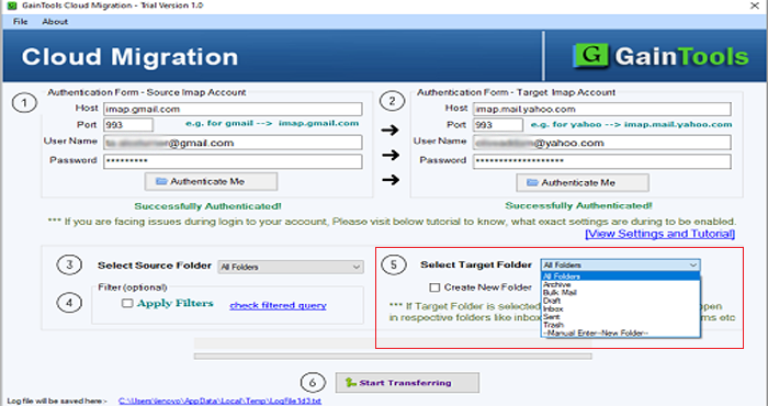 select-target-folder