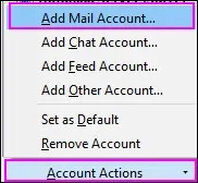 account actions