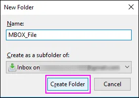 click create folder
