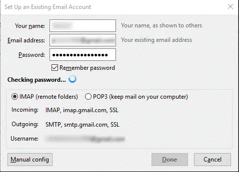 set up existing email account