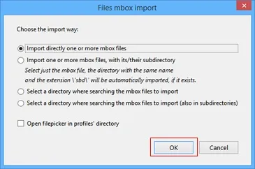 import more mbox file