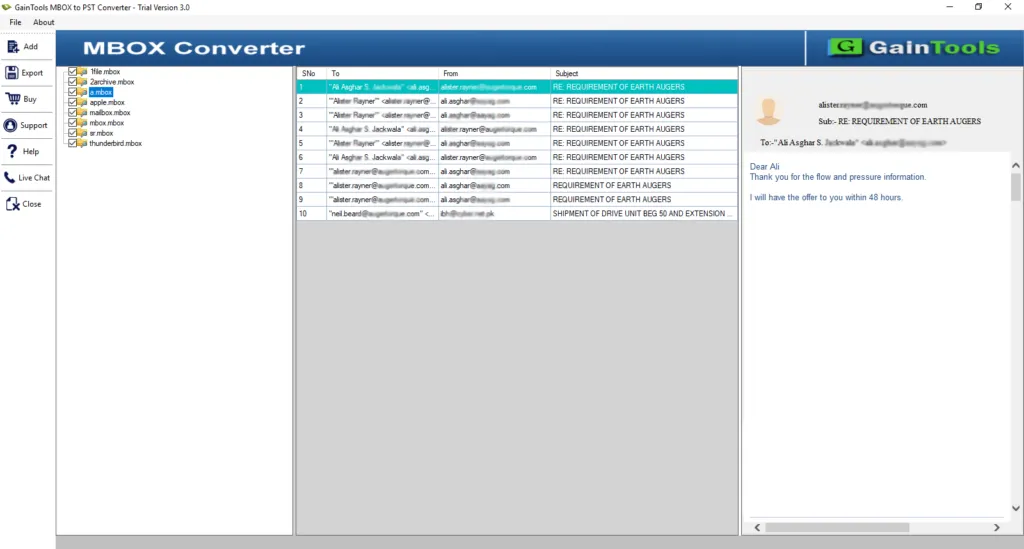 view mbox file