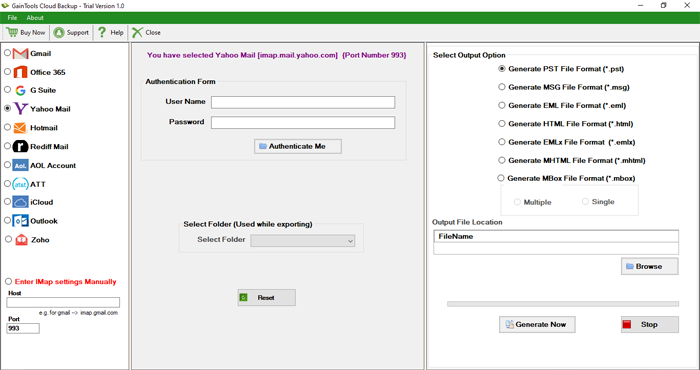 download Yahoo backup tool