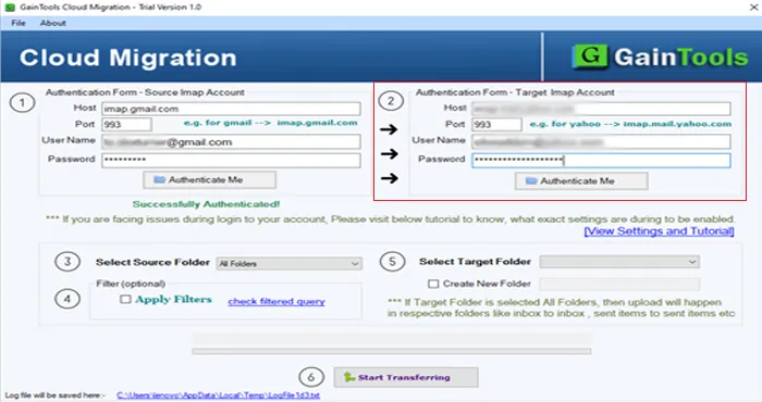 imap host login