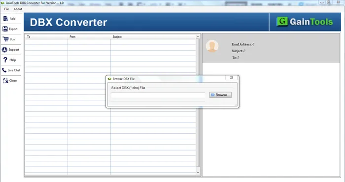 scarica dbx a eml convertitore software