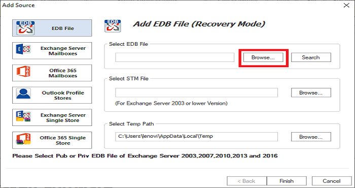 add exchange server