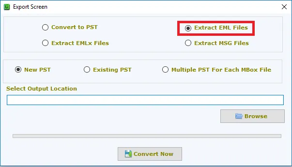 scegliere eml file