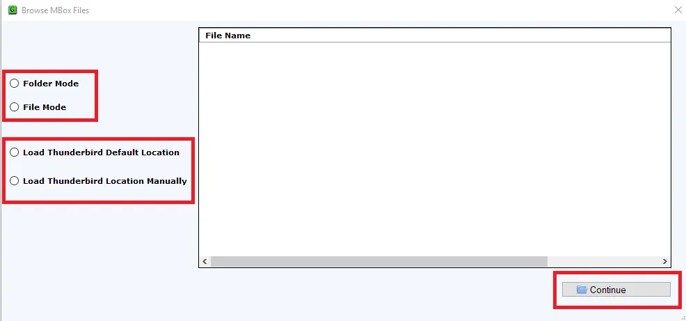 choose file folder mode