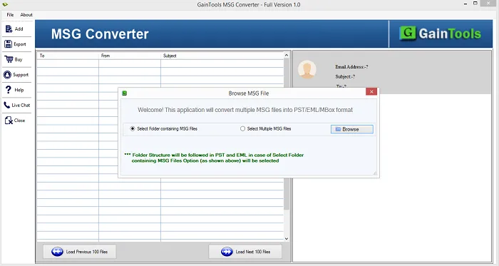 download msg to pst converter