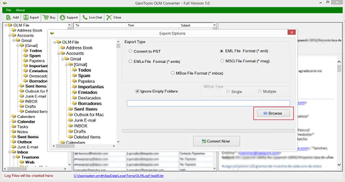 output location click convert