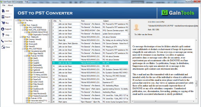 GainTools OST to PST Converter