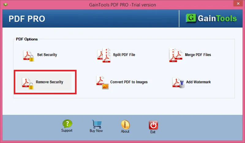 remove PDF security