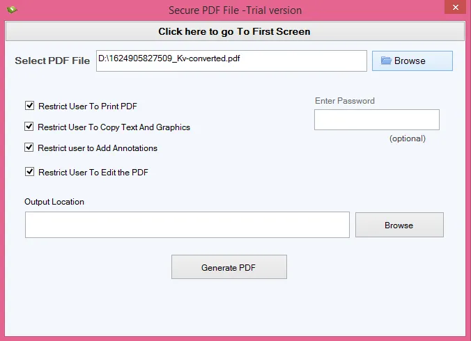 Select PDF file