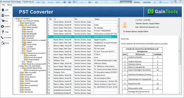 pst a mbox convertitore